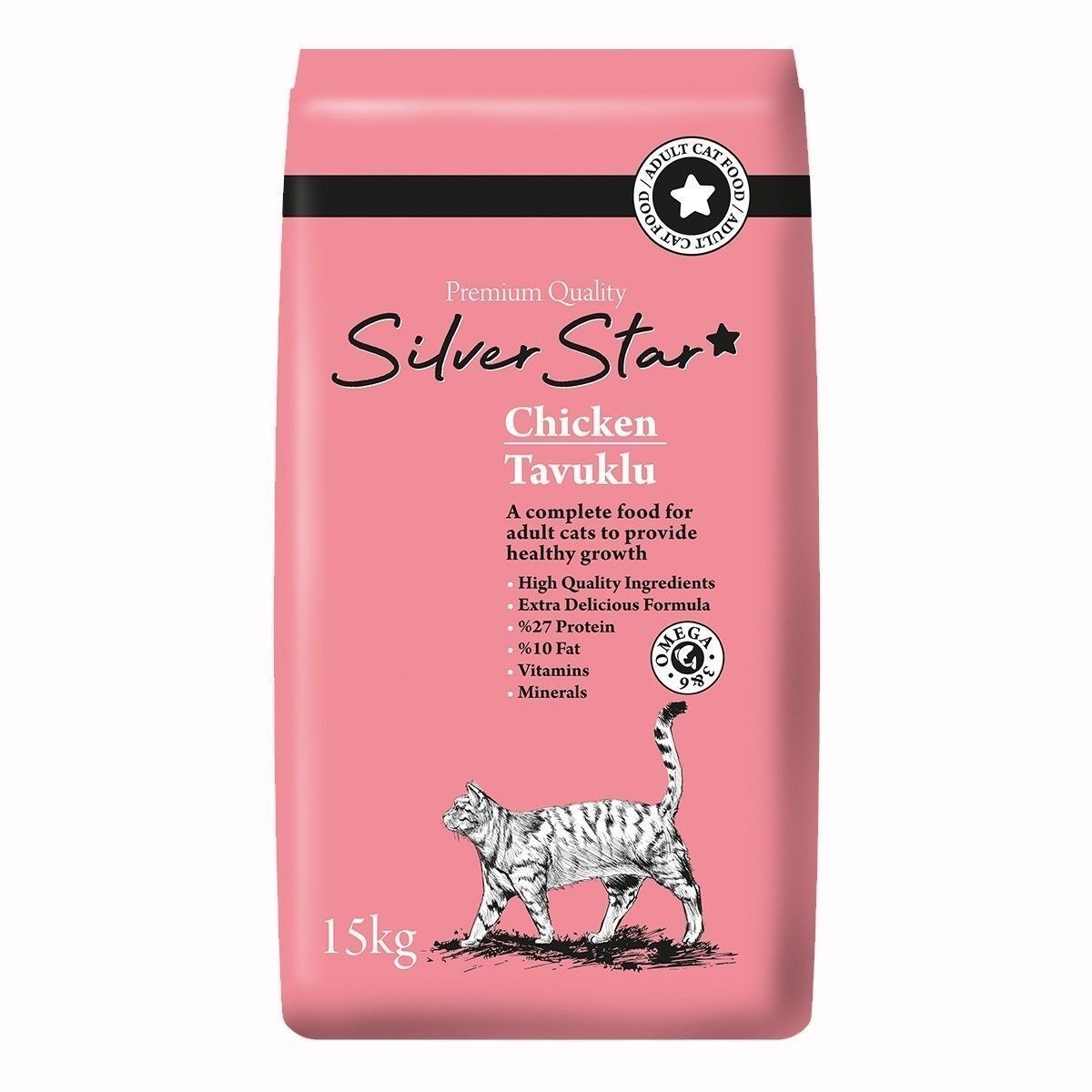 Yetişkin Kedi Mamaları | Silver Star Tavuklu Yetişkin Kedi Maması 15 Kg | SSTAR-02 | 