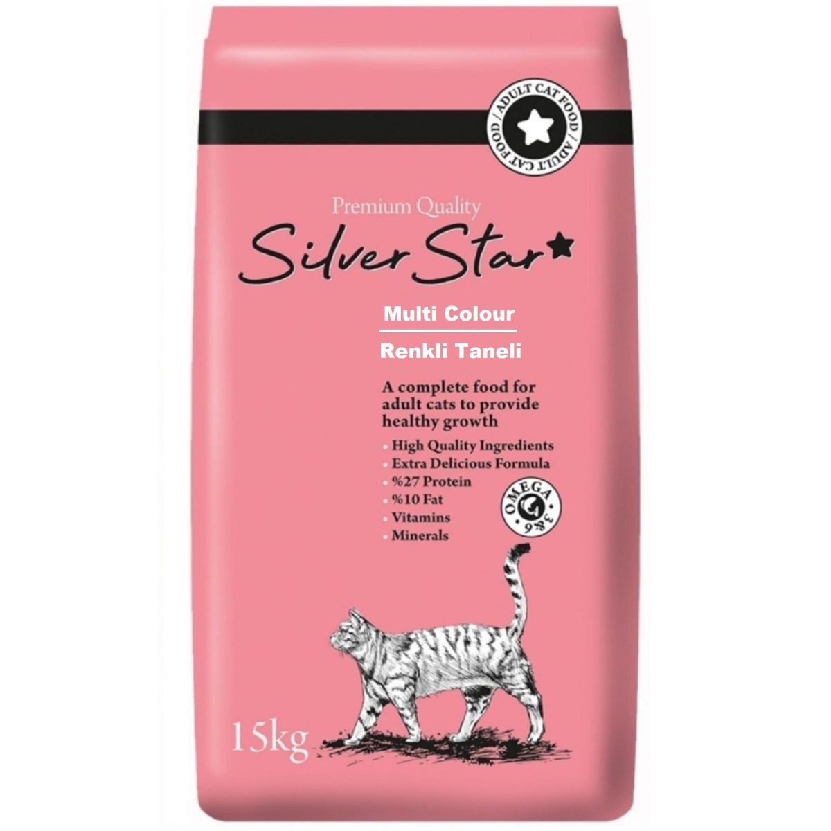 Yetişkin Kedi Mamaları | Silver Star MultiColour  Renkli Taneli Yetişkin Kedi Maması 15 Kg | silverstarmulticolour | 